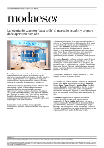 La joyería de Luxenter `saca brillo` al mercado español y prepara