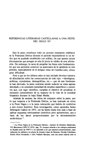 Referencias Literarias Castellanas a una Peste del Siglo XV