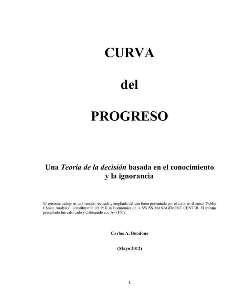 CURVA Del PROGRESO - Teoría De La Relatividad Económica