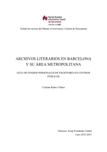 archivos literarios en barcelona y su área - E