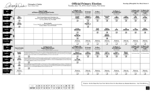 Official Primary Election - The Essex County Clerk`s Office