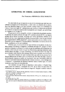 literatura de cordel albacetense - Universidad de Castilla