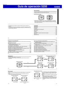 Guía de operación 5255 - Relojes Casio Oficial