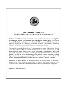 Comunicado - Banco Central de Venezuela