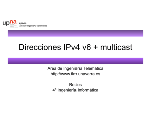 DIreccionamiento IPv4, IPv6 y multicast Archivo