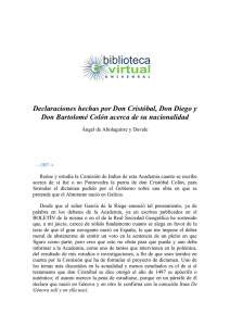 Declaraciones hechas por Don Cristóbal, Don Diego y Don