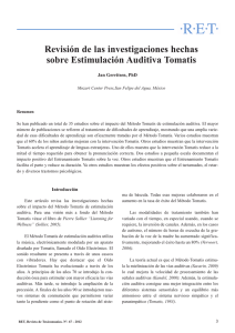 Revisión de las investigaciones hechas sobre Estimulación Auditiva