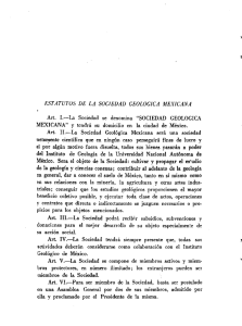 estatutos de la SGM - Boletín de la Sociedad Geológica Mexicana