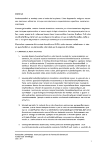 Unidad III Tipos de Montaje - Relaciones Públicas e Institucionales