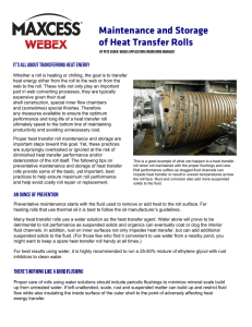 Maintenance and Storage of Heat Transfer Rolls