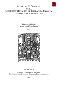 Presentación - AHLM - Asociación Hispánica de Literatura Medieval