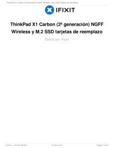 ThinkPad X1 Carbon (2ª generación) NGFF Wireless y M.2 SSD