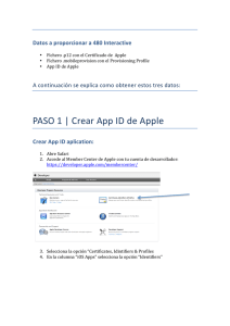 PASO 1 | Crear App ID de Apple