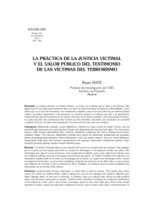 La práctica de la justicia victimal y el valor público del testimonio de