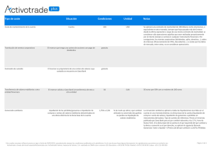 Tipo de coste Situación Condiciones Unidad Notas