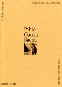 Pablo García Baena. Poesía en el Campus, 32 (curso 1994