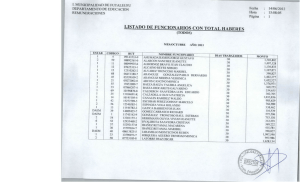 listado de funcionarios con total haberes