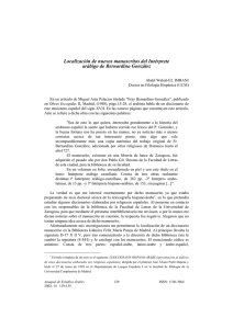 Localización de nuevos manuscritos del Intérprete arábigo de