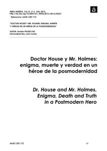 Doctor House y Mr. Holmes - Revistas Científicas Complutenses