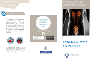 recomendaciones de cuidados post litotricia cuidados post litotricia