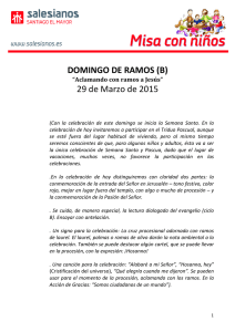 DOMINGO DE RAMOS (B) 29 de Marzo de 2015