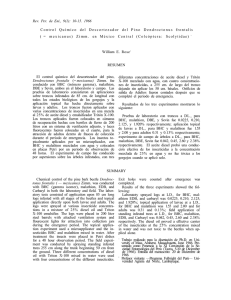 Rev. Per. de Eni., 9(1): 10-15. 1966 Control Químico del