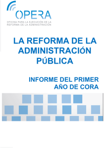 la reforma de la administración pública
