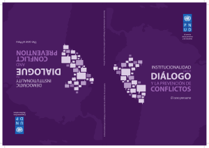 Institucionalidad para el diálogo y la prevención de conflictos. El