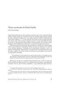 Textos recobrados de Pedro Garfias - Academica-e