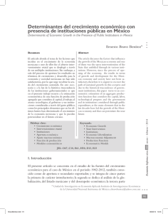 Determinantes del crecimiento económico con presencia