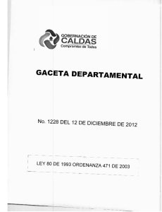 Page 1 GOBERNACIÓN DE ! CALDAS