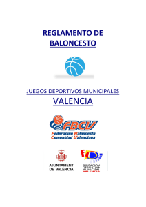 Reglamento Baloncesto - Fundación Deportiva Municipal de Valencia