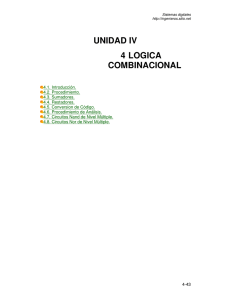 UNIDAD IV 4 LOGICA COMBINACIONAL