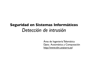 Detección de intrusión - Área de Ingeniería Telemática