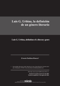 Luis G. Urbina, la definición de un género literario