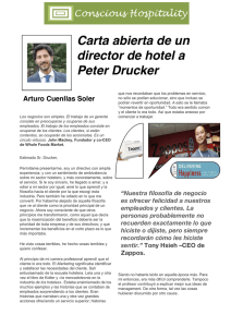 Carta abierta de un director de hotel a Peter Drucker