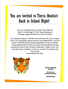 You are invited to Tierra Bonita`s