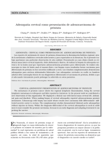 Adenopatía cervical como presentación de adenocarcinoma de