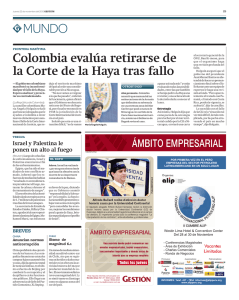 Colombia evalúa retirarse de la Corte de la Haya tras fallo