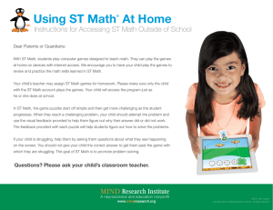 Using ST Math® At Home - Norwich Public Schools