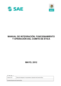 Manual de Integración, Funcionamiento y Operación del Comité de