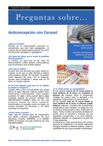 Anticoncepción con Cerazet - Hospital Universitario Virgen de las