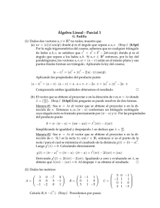 Algebra Lineal - Parcial 1