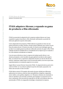 ITASA Nota de prensa adquisicion Akronn PRENSA LOCAL DEF