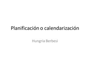 Planificación o calendarización