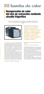 Recuperación de calor del aire de extracción mediante circuito