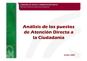 Análisis de los puestos de Atención Directa a la Ciudadanía