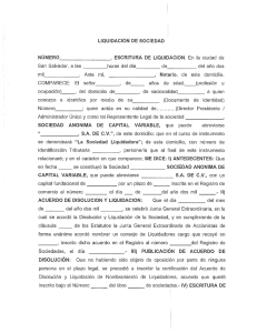 NÚMERO . ESCRITURA DE LiQU¡D#«CION. En ia ciudad de