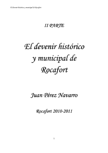 El Devenir Històrico y Municipal de Rocafort II parte