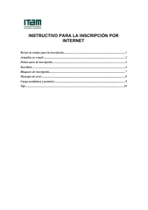 instructivo para la inscripción por internet - Dirección Escolar